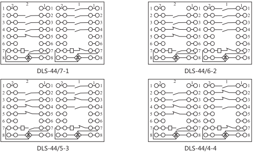 DLS-42/7-3雙位置繼電器內(nèi)部連接線圖片3