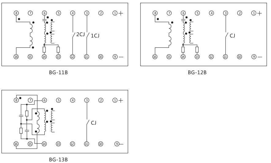 BG-12B內部接線及外引接線圖 BG-12B內部接線及外引接線圖