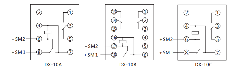 DX-10B閃光繼電器內(nèi)部接線及外引接線圖 DX-10B閃光繼電器內(nèi)部接線及外引接線圖