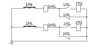 JSL-13繼電器構成的去分流操作機構的保護原理圖 JSL-13繼電器構成的去分流操作機構的保護原理圖