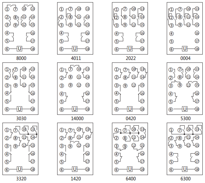 DZ-700中間繼電器內(nèi)部接線圖及外引接線圖 DZ-700中間繼電器內(nèi)部接線圖及外引接線圖